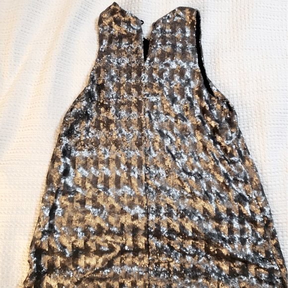 Aritzia Talula Black Silver Canterbury Sequin Dress - Picture 2 of 4
